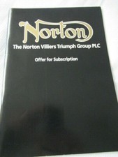 Norton motorcycles shares catalogue, Norton Villiers Triumph Group PLC