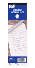 6 x Slimline Shopping Pads To Do List Notepad Jotter Pad Grocery List 180 Sheets