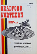 Speedway - Bradford Northern v  Workington Comets  23 September 1970