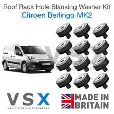 FOR CITROEN BERLINGO MK2 ROOF RACK HOLE BLANKING PLUGS KIT W/ BOLTS & WASHERS