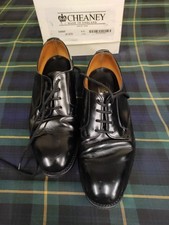 Cheaney black leather shoes - leather,