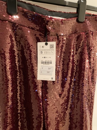 Zara cranberry coloured sequin - coloured,