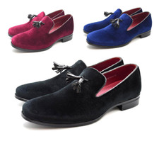 Mens Tassel Velvet Slip On