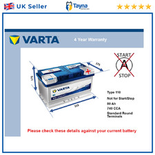 Car Battery F17 Varta 110 740A