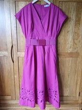 Artigiano Ladies Pink Long Floral Belted Dress Size 10