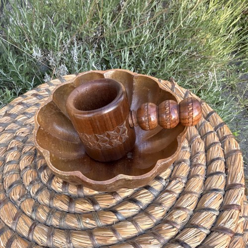 Carved wooden fluted - carved,