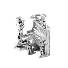 STERLING SILVER MOVING HONKY TONK PIANO PLAYER CHARM