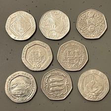 Rare 20p coins MULTI LISTING Circ Longboat Viking Cars Combine Coin Isle of Man