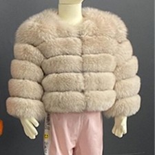 2025 Faux Fox Fur TOP Quality Kids Girls Baby THICK PARKER WARM Coat JACKET COAT