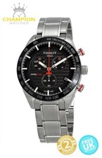 Tissot PRS 516 Chronograph Black Dial Steel Watch T100.417.11.051.01 - New