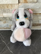 Vintage Sad Sam Honey with Pink Slipper  & Bows Plush Toy 1980s Applause 7” Rare