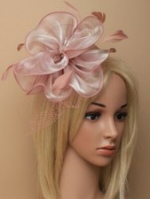 Dusky Pink Chiffon Fascinator