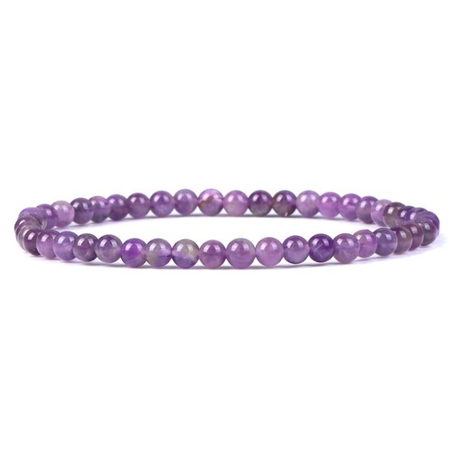 Natural amethyst 4mm bead - amethyst,