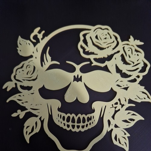 Floral skull wall art 20cm - floral,