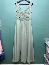 Bridesmaid Dress Party Dress. Size UK16. Party Evening Dress Sage Green.