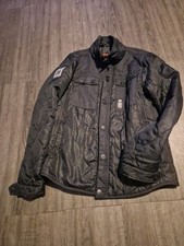 Mens Black Crosshatch Size Small Nylon Quilted Jacket