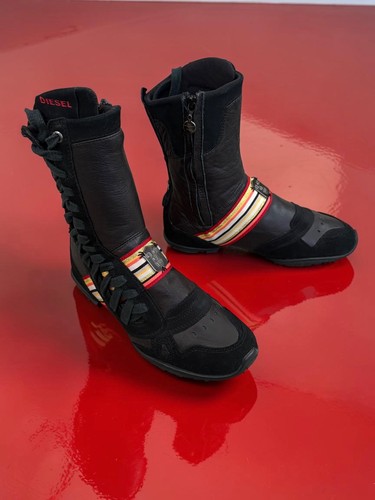 Vintage diesel lace boots - up,