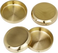 UK Brass Castor Cups (Set of