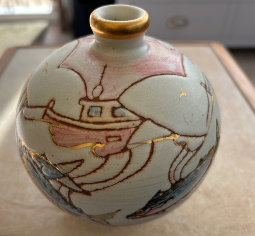 Ceramic pottery pot - pot, fish