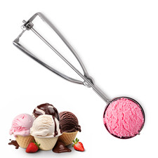 AEX Heavy-Duty Stainless Steel Ice Cream Scoop Trigger 22.5cm for Desserts