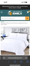 Waterproof Duvet Cover Protector Zipped Anti Dust Mite - 2 x King Size