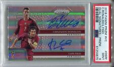 Panini Prizm World Cup 2018 Dual Autograph #DSRF Ronaldo Figo PSA 9
