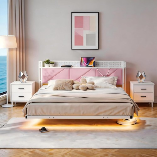 Floating bed frame - bed, size