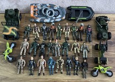 The Corps Elite Action Figure Bundle With 25 figures, Vehicles & Boats.