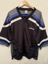 Adidas 90s Basketball warmup Jersey Jacket short sleeved zip up size XL