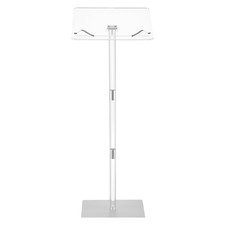Podium Stand 43 in Acrylic Lectern Adjustable Angles with Metal Base