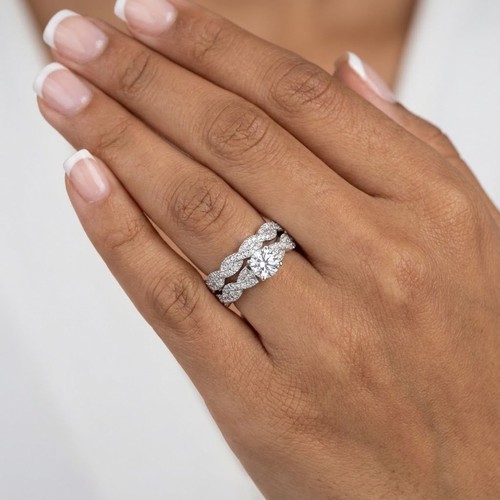 Side stone engagement ring - engagement, set