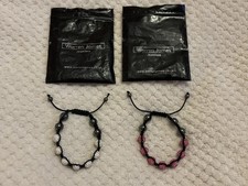 2x Warren James Shamballa Bracelets in Silver & Pink