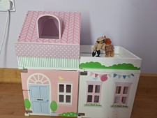 Rosebud ELC stackable wooden town house with figures