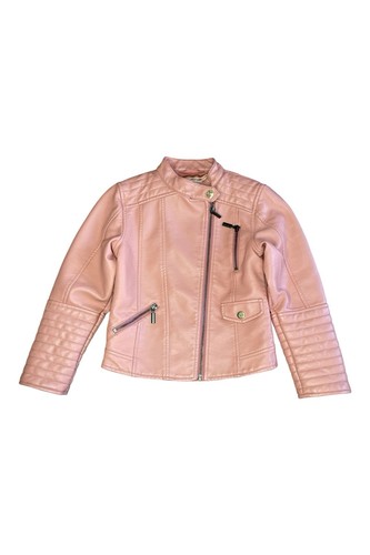 Pink leather biker jacket - pink, next