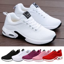 Ladies Trainers Running Shoes Womens Lace Up Flat Comfy Fitness Gym Sports Size