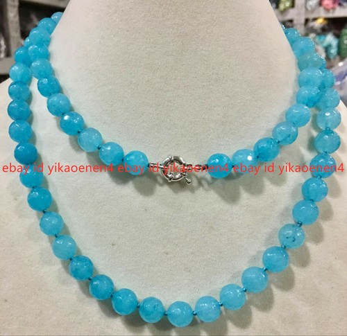 Beautiful 8mm faceted blue - beautiful,