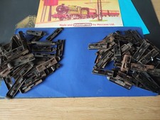 HORNBY `O GAUGE` (ONE HUNDRED) TRACK CONNECTING CLIPS (CONDITION VARIES)