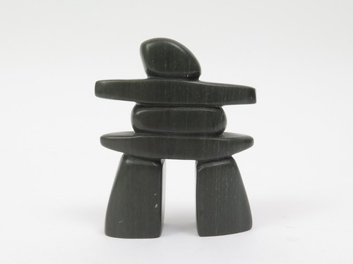 Signed inukshuk soapstone - signed,
