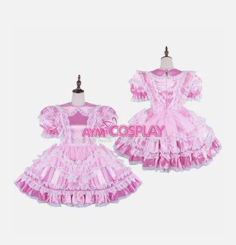 Femdom sissy maid satin dress - sissy,
