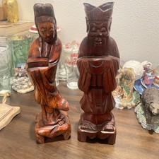 2 Wooden Hand Carved