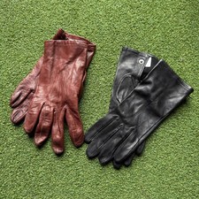 Leather Officers Gloves Male Lightweight British Army Surplus Issue Brown, Black