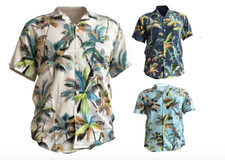 Mens Hawaiian Shirt,M- 2XL Holiday Palm Tree, Print Stag Party Surf Summer Party
