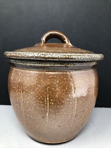 Studio pottery salt - studio, glazed