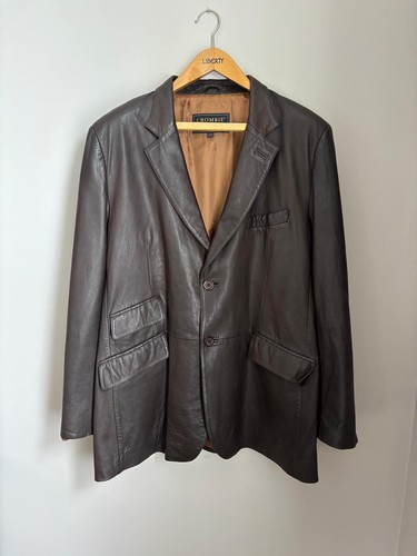 Crombie leather blazer - crombie,