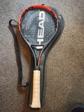 Head Radical 27 Tennis Racket Orange and Black 4,1/4 2 With Carry Case