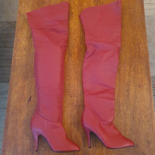 Red leather pleaser legend - pleaser,