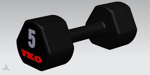 New tko studio rubber dumbbell - new,