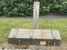 Vintage Soviet Military Wooden Ammo Box Storage Container