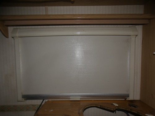 Caravan blind with insect