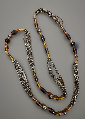 Vintage amber glass - vintage, bead